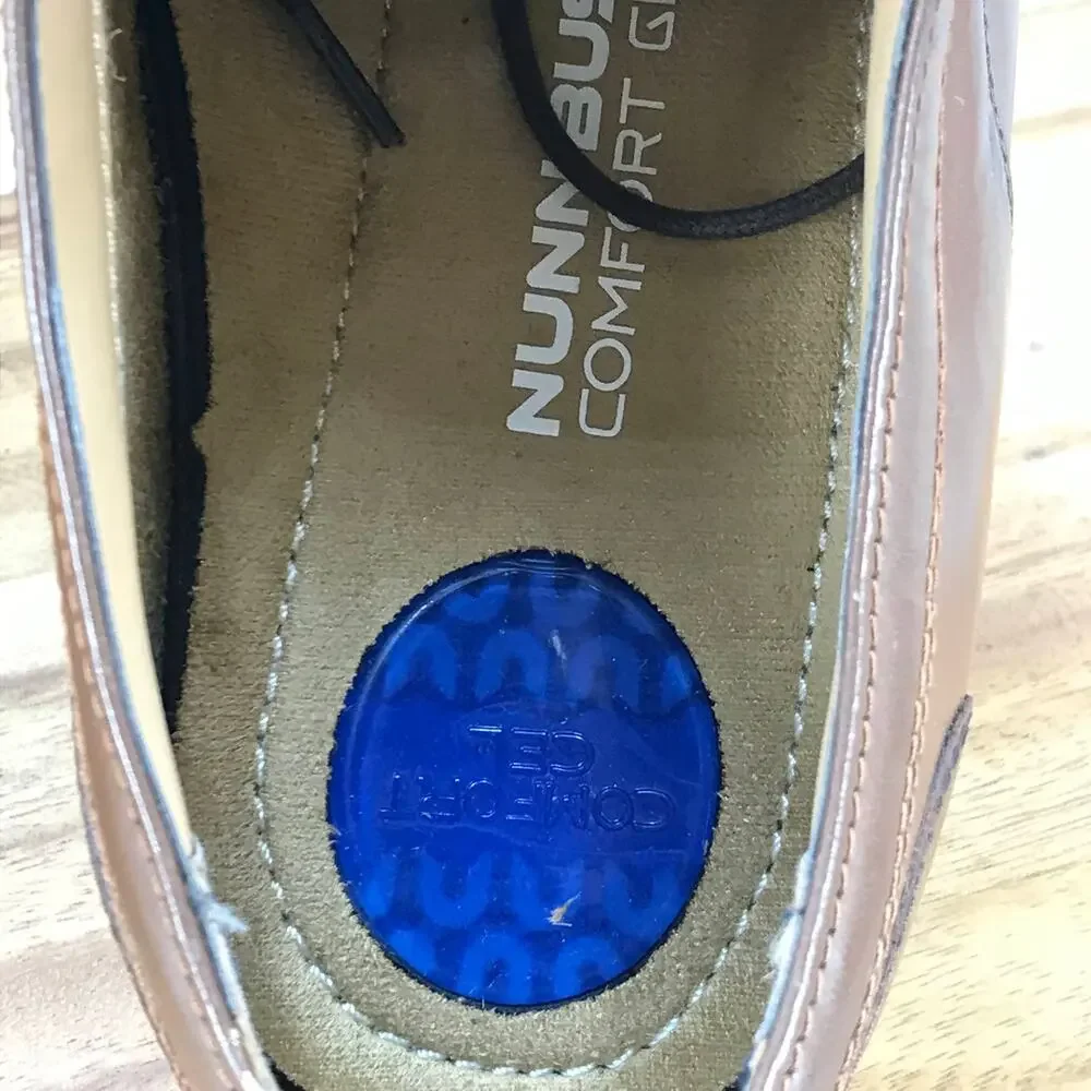 Nunn Bush Hayden Plain‎ Toe Oxford Dress Shoes Mens 12 M Brown Leather Lace Up